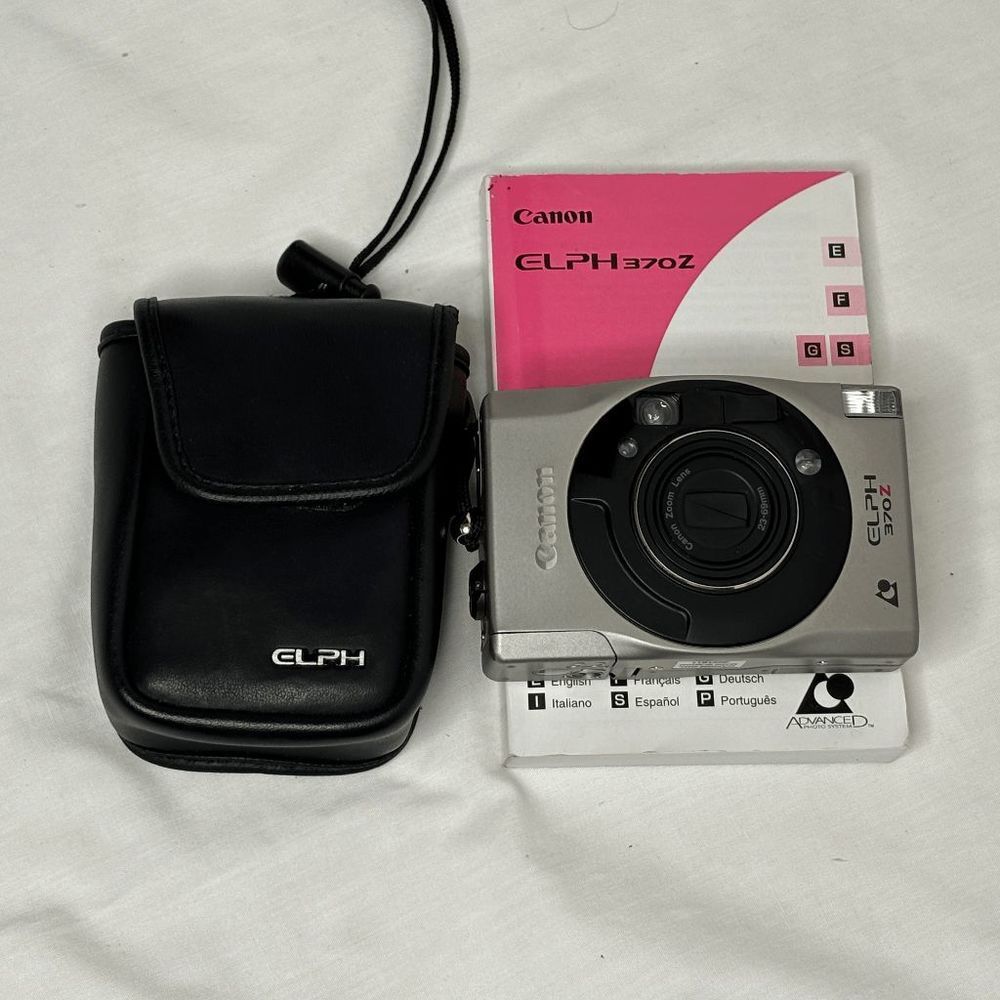 Canon Camera Elph 370Z APS Point & Shoot Film with Extras TESTED / WORKING